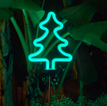 💟2022 NEW Solar LED Neon Unique Profile Friendly Garden Stake Light Sign-EchoDecor