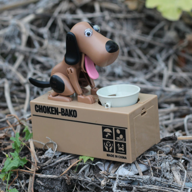 Eatting Dog Piggy Bank-EchoDecor