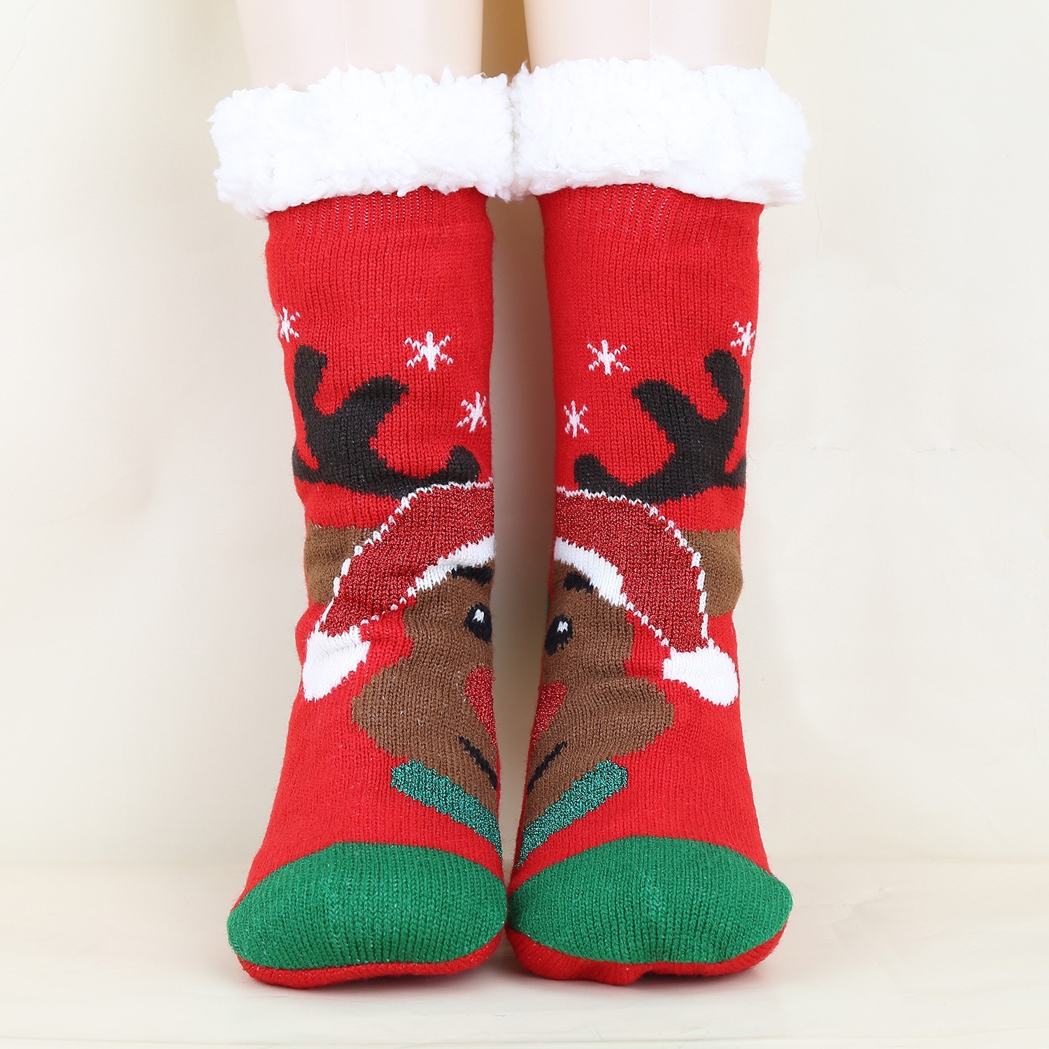 🎅Christmas heavy and fleece floor socks