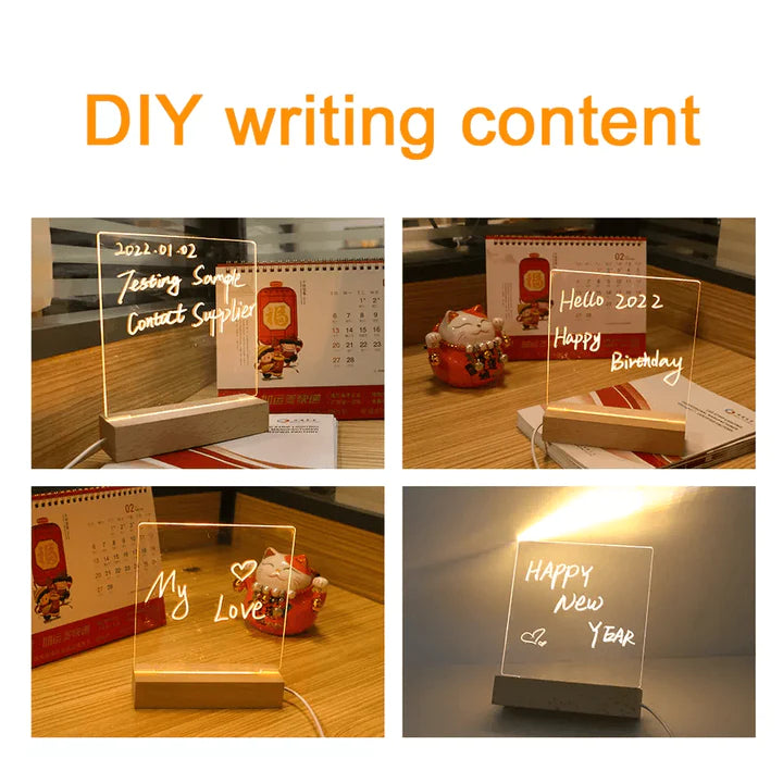 Lighted Message Writing Board With Pen-EchoDecor