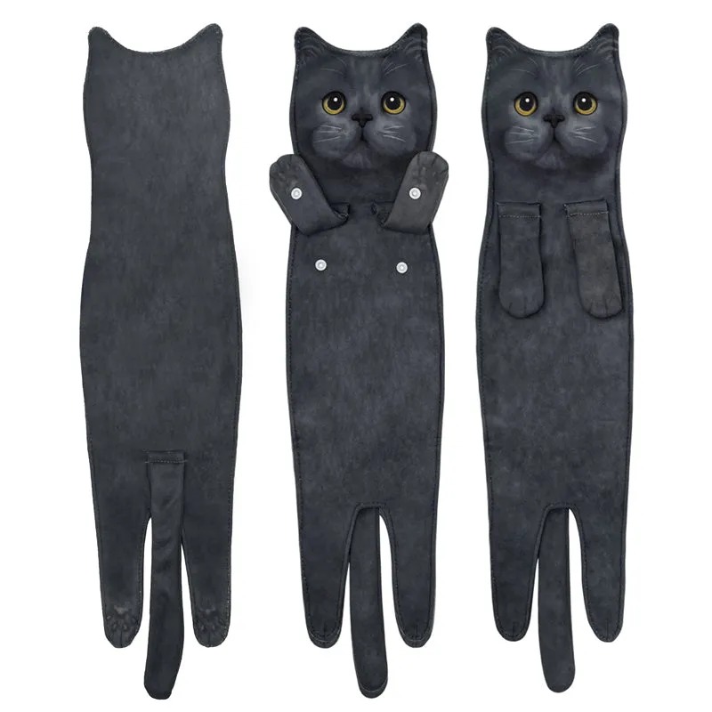 ✨New Arrival ✨😺Cute Cat Hand Towel🐾-EchoDecor