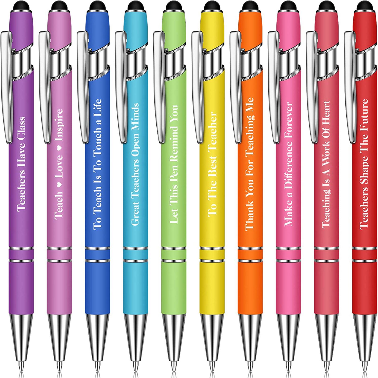 Greeting Theme Ballpoint Pen Teacher Appreciation Pen and Fun writing ballpoint pen, 10 Styles (10 Pieces)