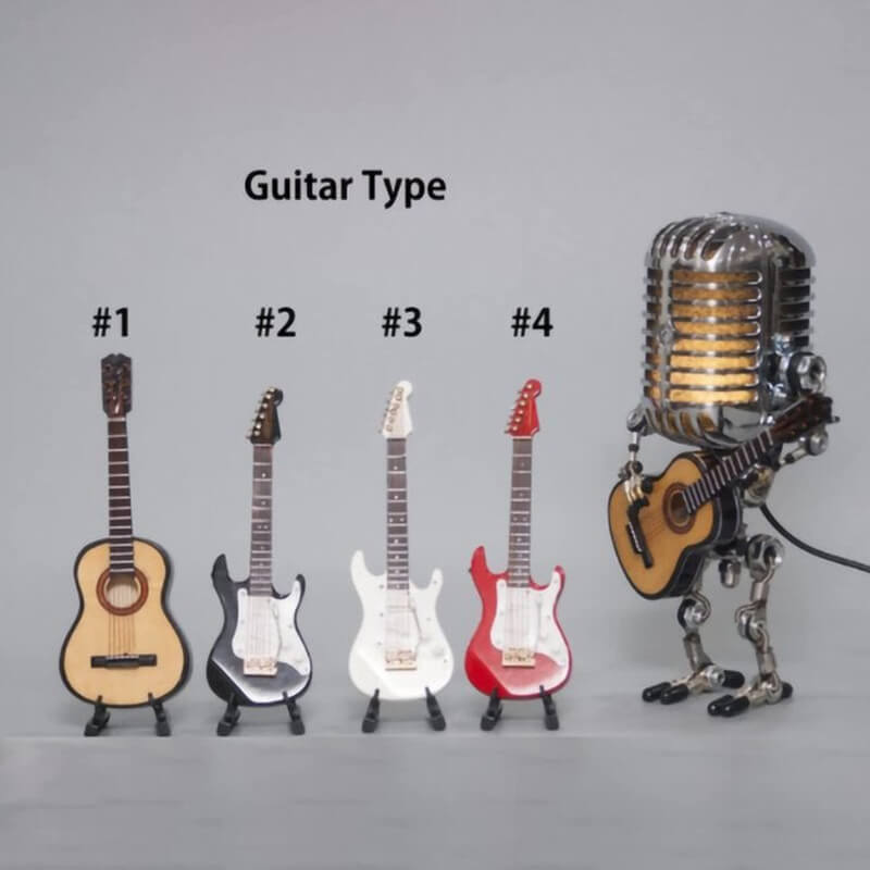 Vintage Metal Microphone Robot Desk Lamp🎸-EchoDecor