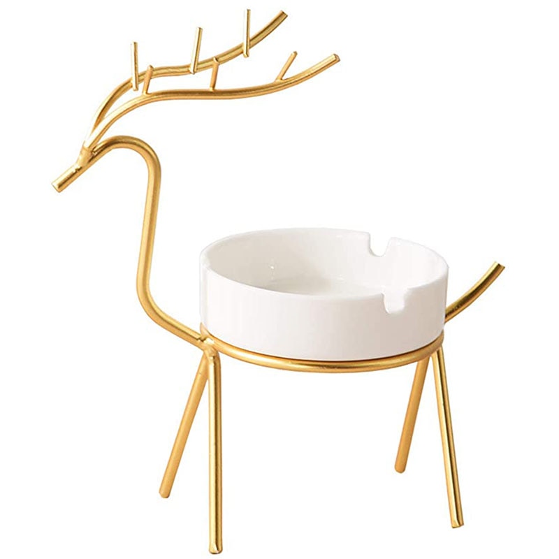 Modern Deer Ceramic Ashtray-EchoDecor