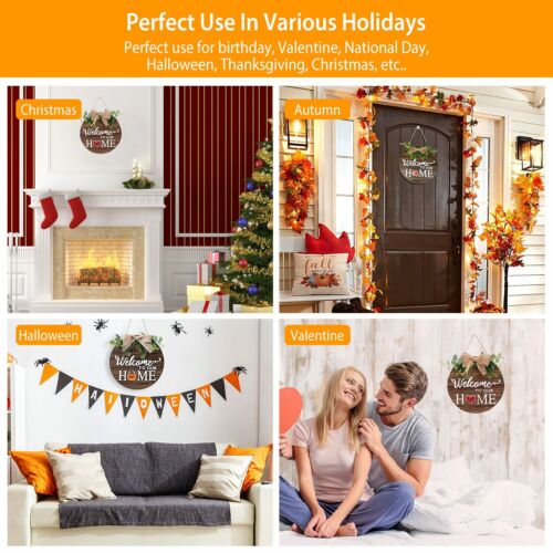 💖Interchangeable Seasonal Wooden Welcome Sign-EchoDecor