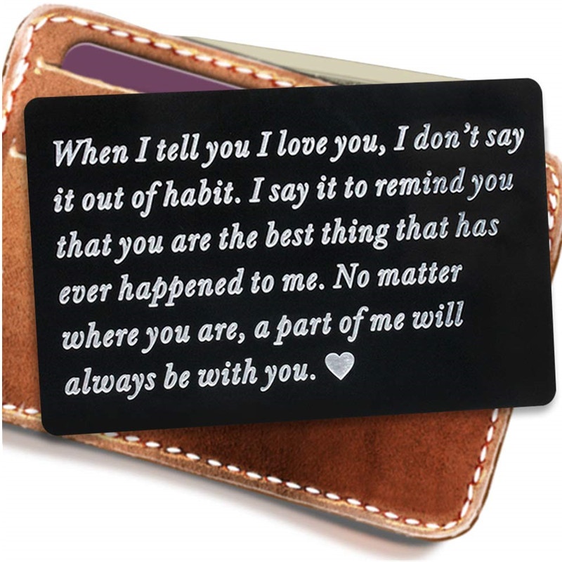 ❤Engraved Wallet Inserts Personalized Meaningful Wallet Card-EchoDecor