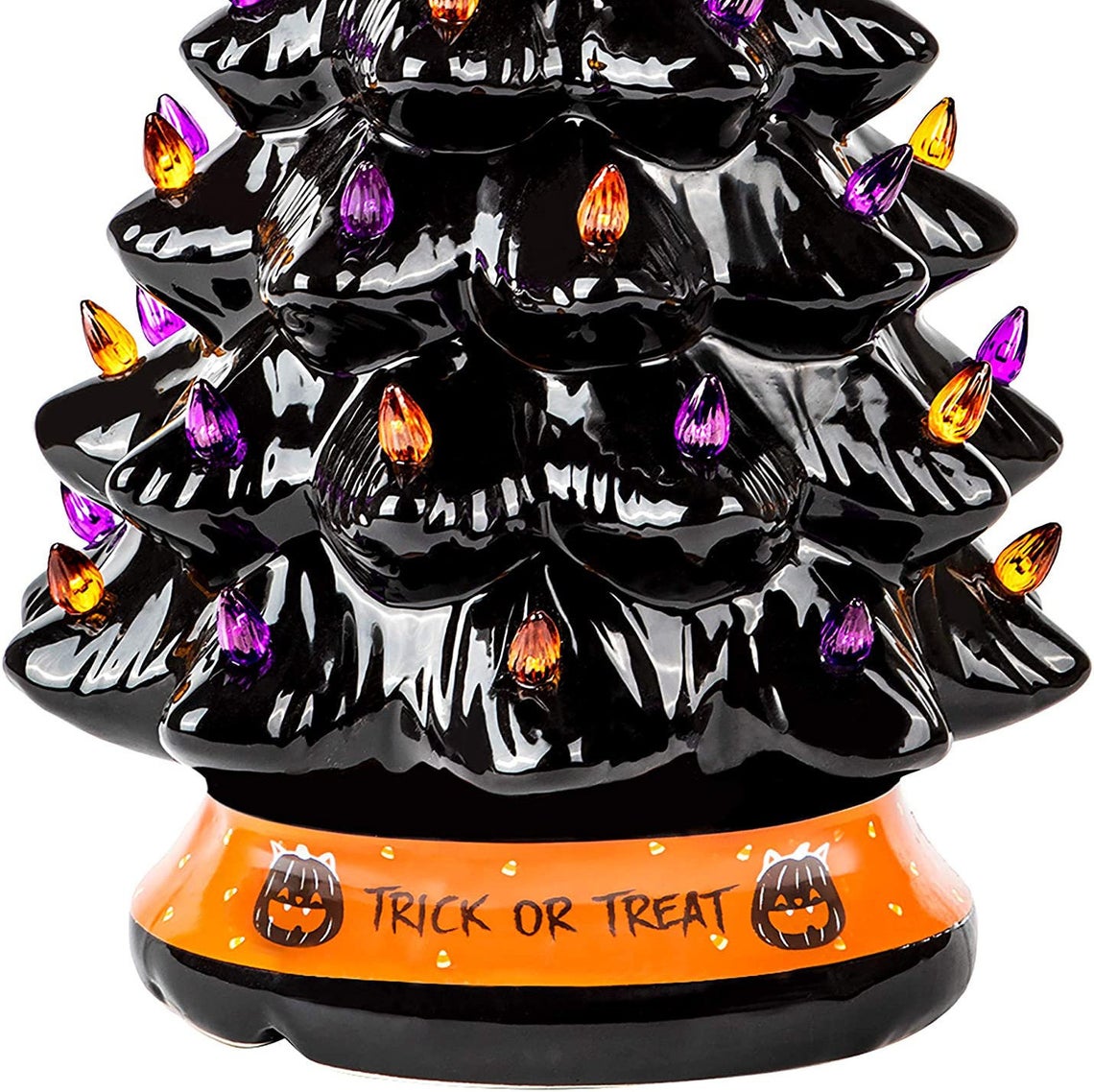 Halloween Colored lights Christmas TreeHandcrafted and Hand Painted