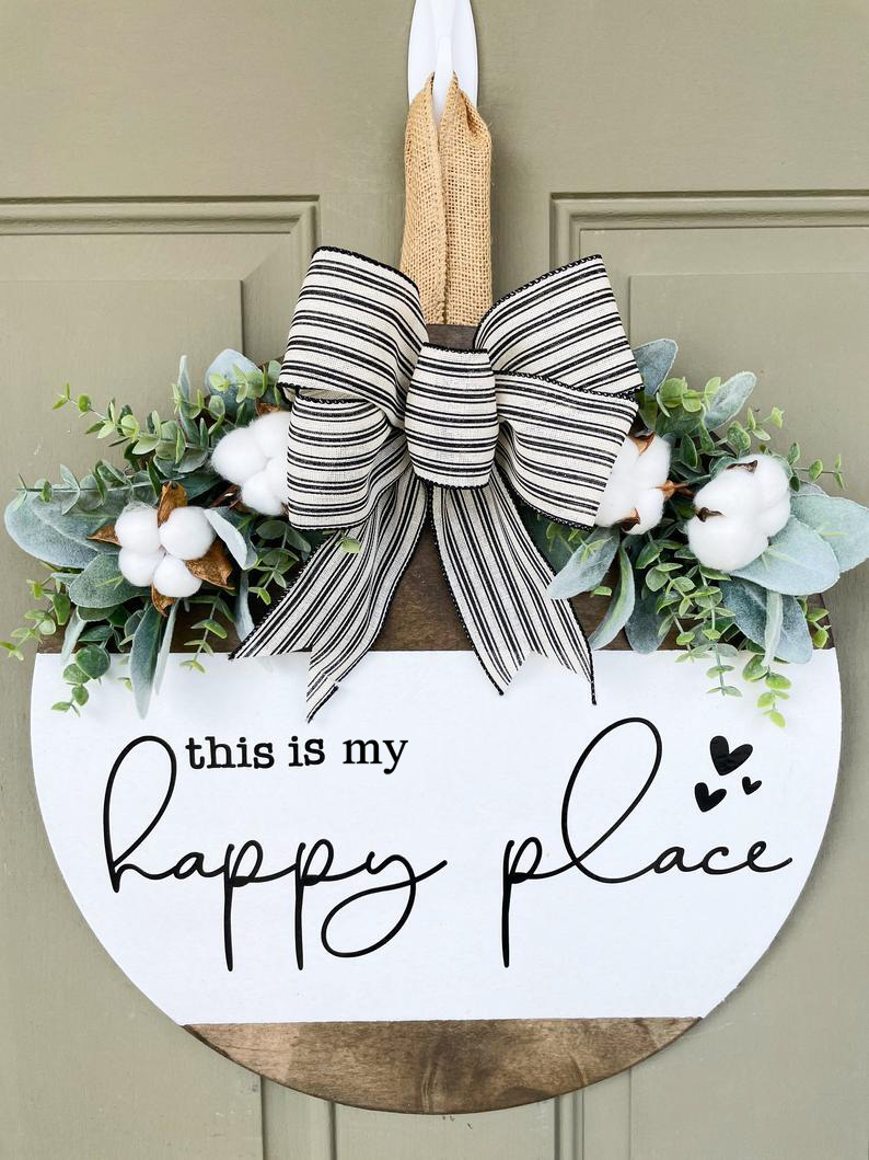 This is our happy place(Front Door Wreath)-EchoDecor
