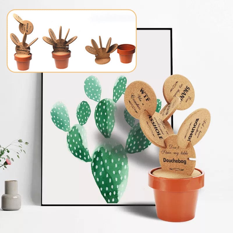 🎁 Funny Rude Cork Coasters-EchoDecor