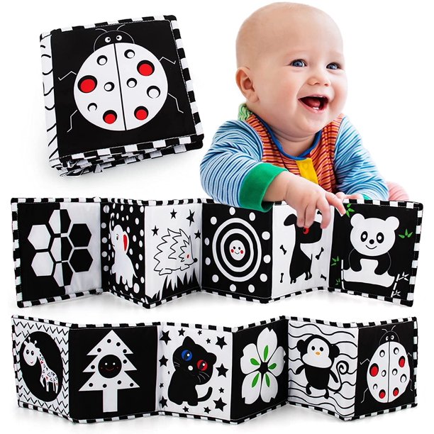 👶Sweet Cloth Book for Baby Early Education📕（ Black and White）-EchoDecor