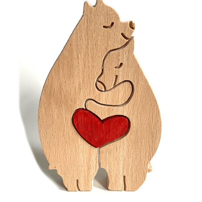 🔥BIG SALE - 49% OFF🔥 Hand-carved Wooden Cuddling Animal($9.99/PC TODAY)-EchoDecor