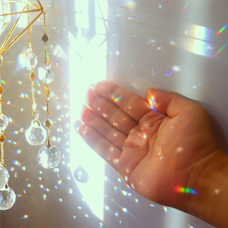 🔮2022 Christmas Hot Sale-Suncatcher Moon Crystal Wind Chime💎-EchoDecor