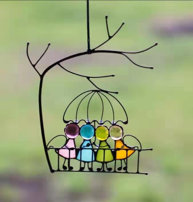 Suncatcher Stained Glass Art Window Hangings-EchoDecor