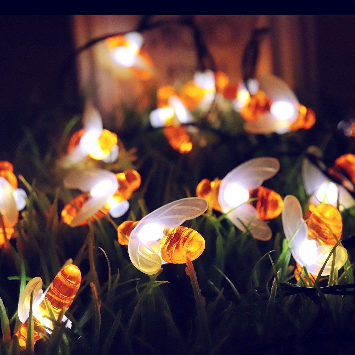 Solar-Powered LED Honeybee Light-EchoDecor
