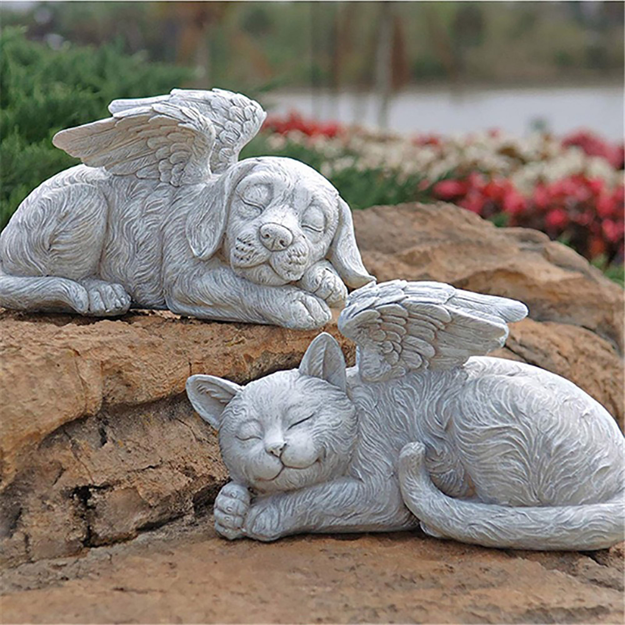 ❤ Garden Angel Dog Statue-EchoDecor