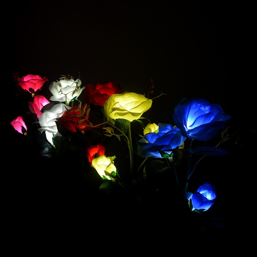 🌹 Solar Powered LED Rose Stake-EchoDecor