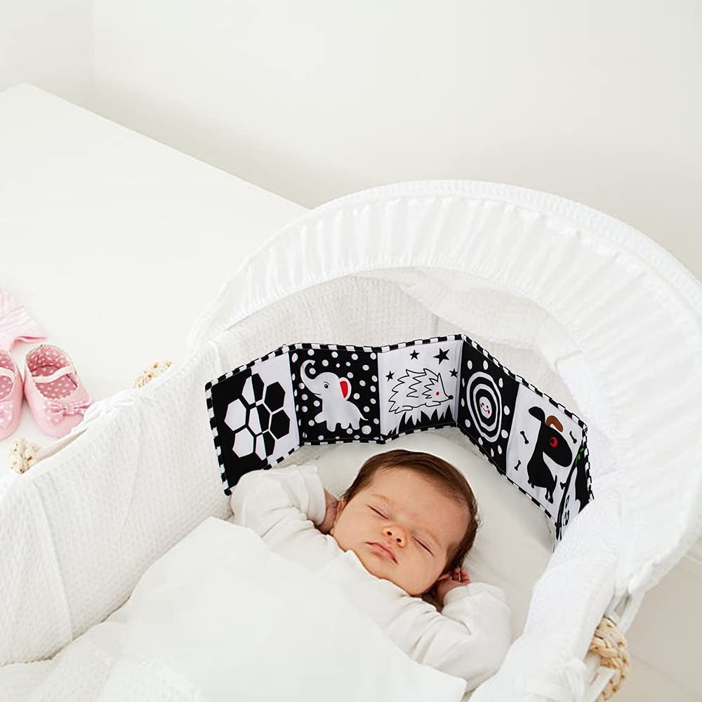 👶Sweet Cloth Book for Baby Early Education📕（ Black and White）-EchoDecor