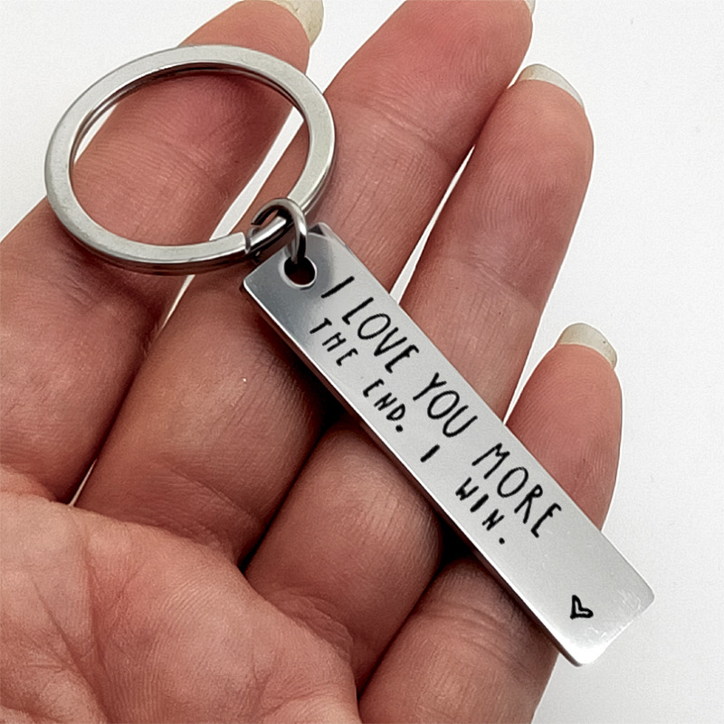 🎉"I Love You More The End I Win"Funny Birthday Keychain-- A personalised gift for him/her✨-EchoDecor
