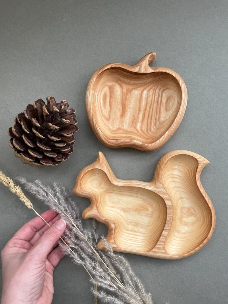 🎄Squirrel Wooden Snack Tray-🐿 Animal Series Squirrel Snacks-EchoDecor