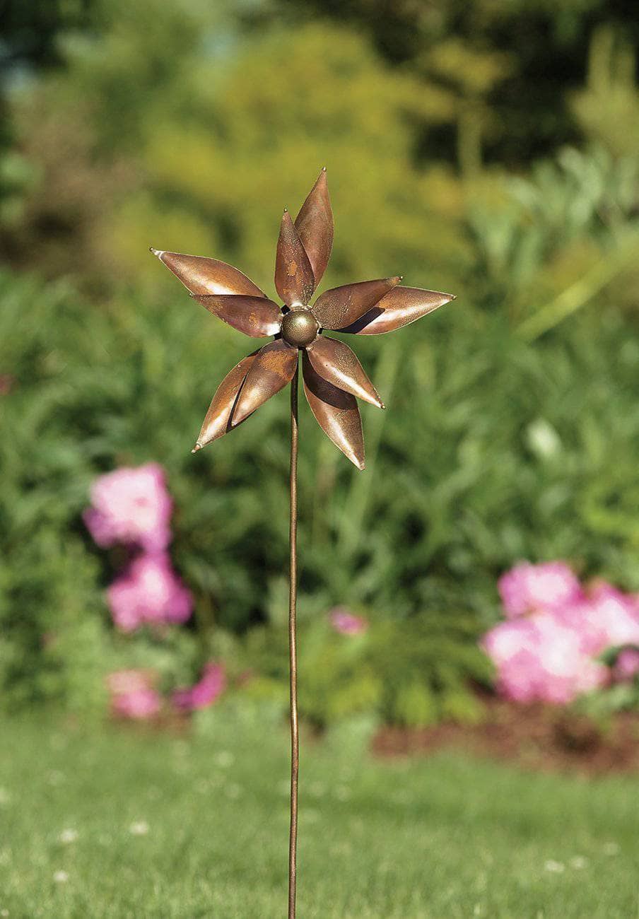 Dahlia Flower Wind Spinner 8"-EchoDecor