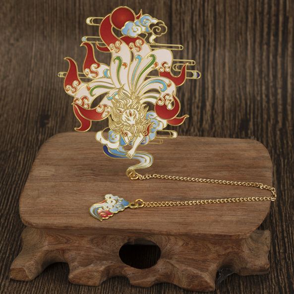 Luxury Metal Bookmark Mythical Beast Ancient Style-EchoDecor