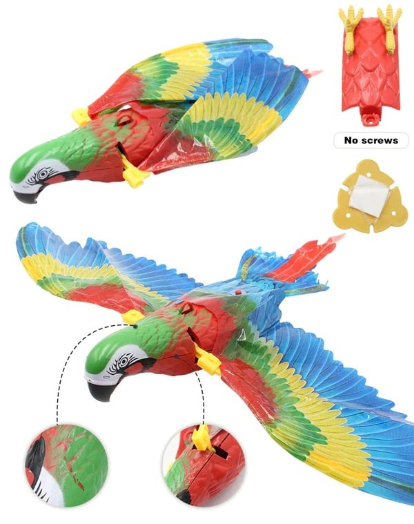 🦜🦅Automatic Moving Simulation Bird Interactive Cat Toy for Indoor Cats-EchoDecor