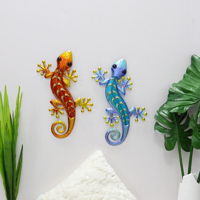 Metal Gecko Wall Art-EchoDecor
