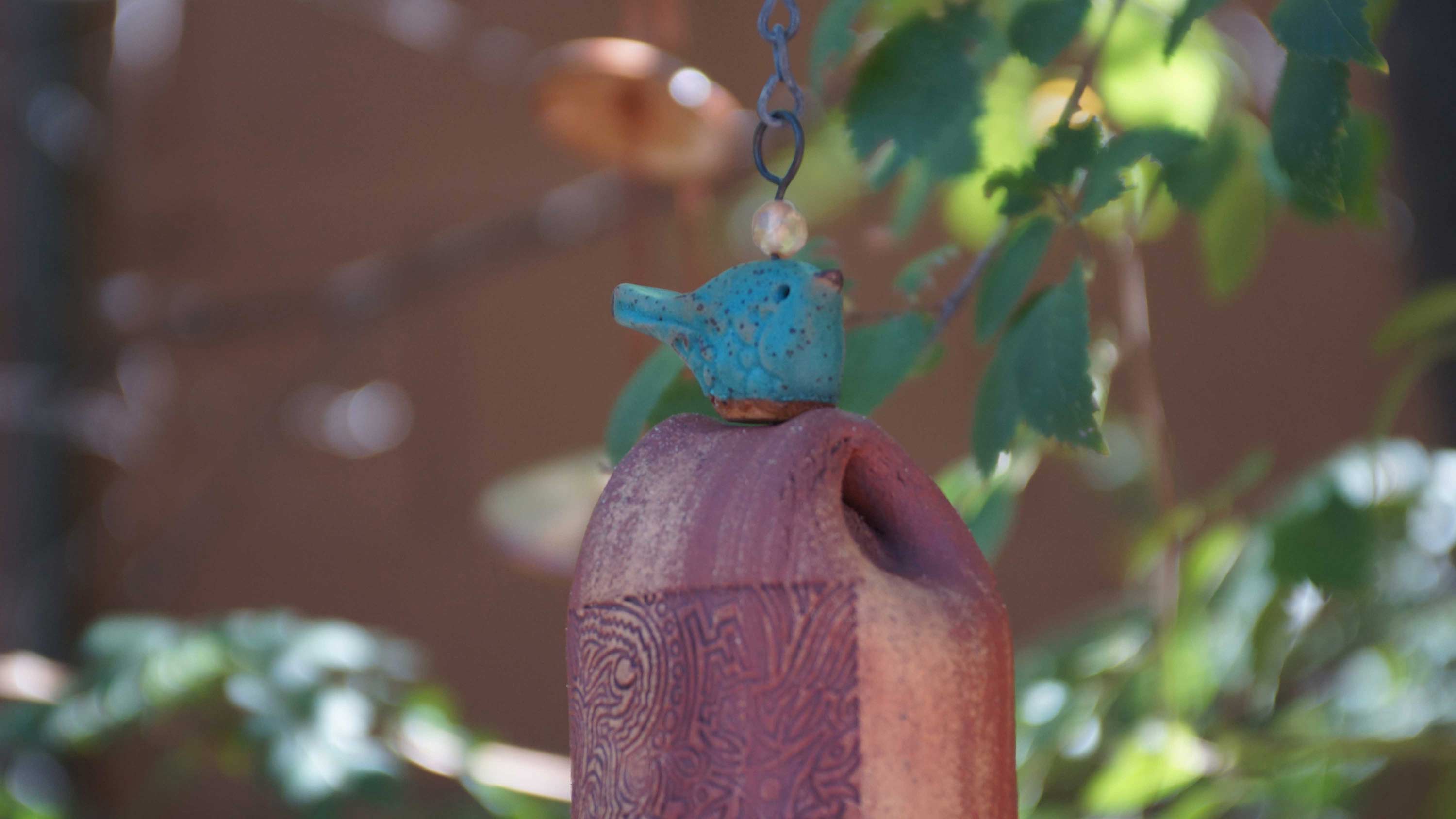 Bereavement Gift Wind Chime with Bird Sculpture-EchoDecor