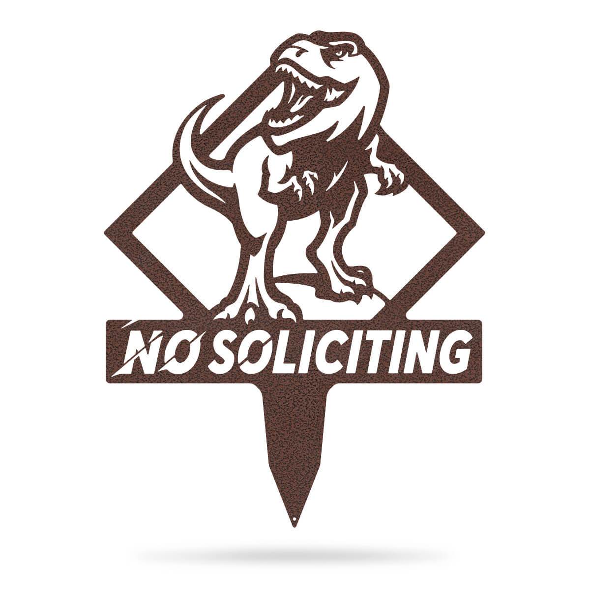 Garden Art - No Soliciting T-Rex-EchoDecor