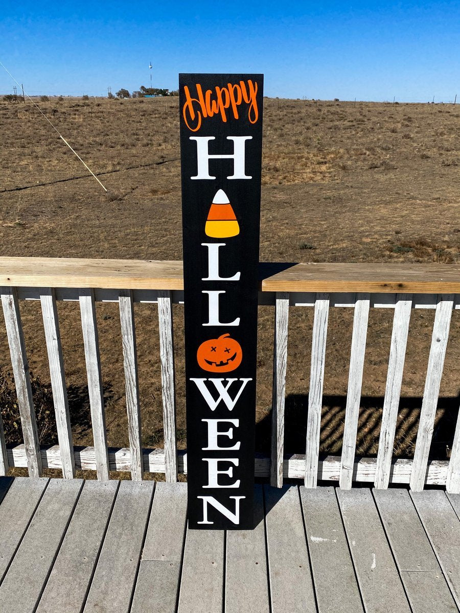 Happy Halloween front door sign-EchoDecor