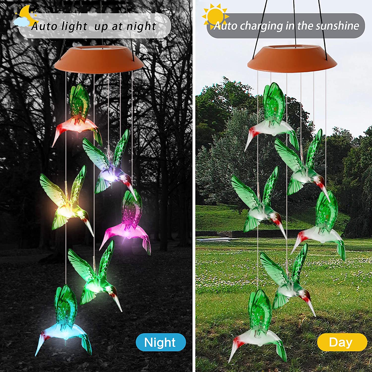 🐦🐦Solar Hummingbirds Chime-EchoDecor