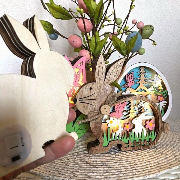 ✨Cute Decorations-🐰WOODEN DECOR LED LIGHT-EchoDecor