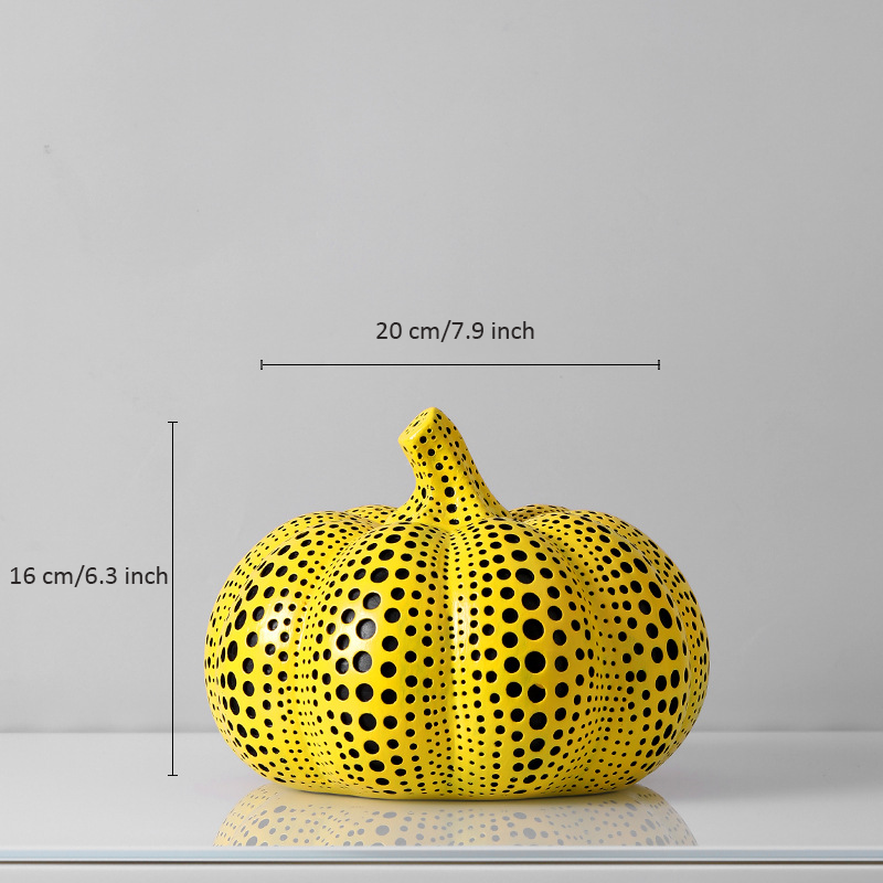Yayoi Kusama Wave Point Pumpk Abstract Statue Ornaments-EchoDecor