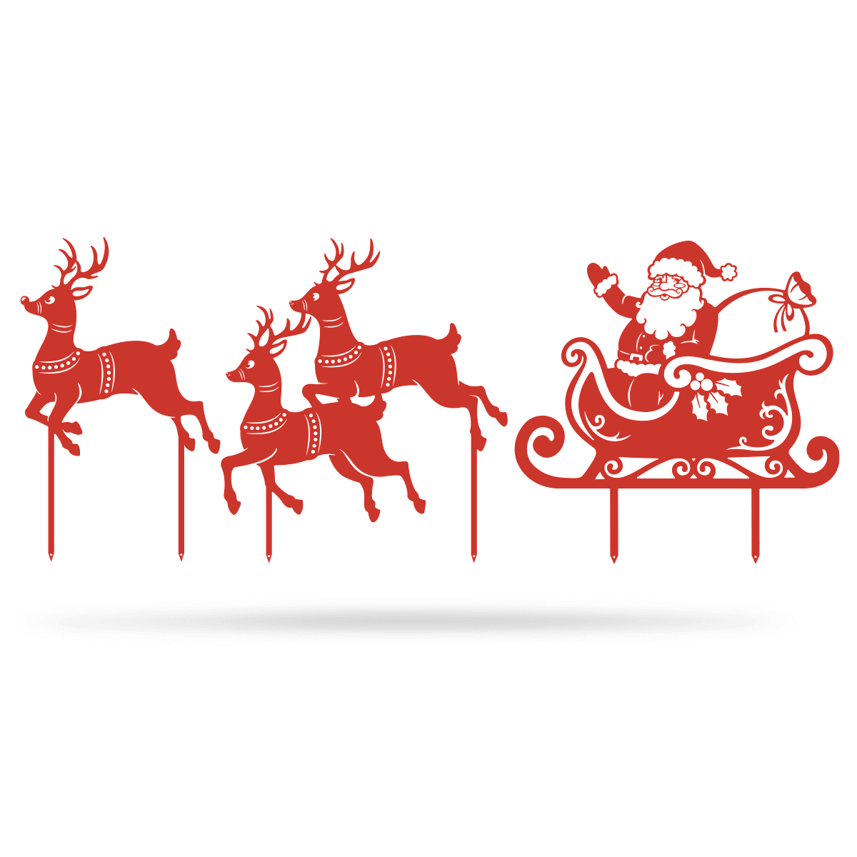 Garden Art - Santa Sleigh Set-EchoDecor