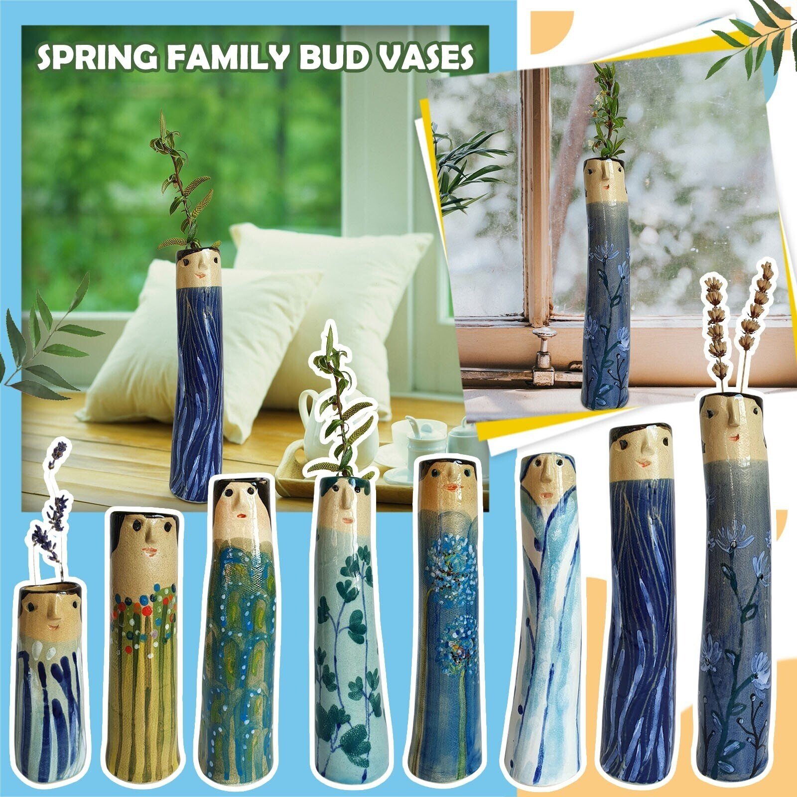 Spring Family Bud Vases-EchoDecor