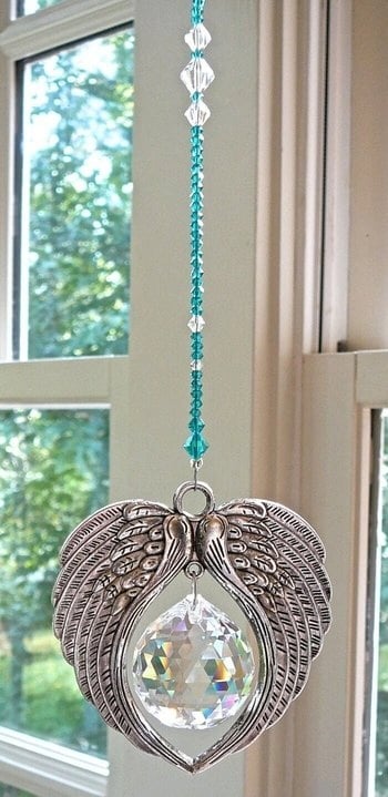 (Last Day Sale-50% OFF)ANGEL WINGS Crystal and Pewter Wings Suncatcher-EchoDecor