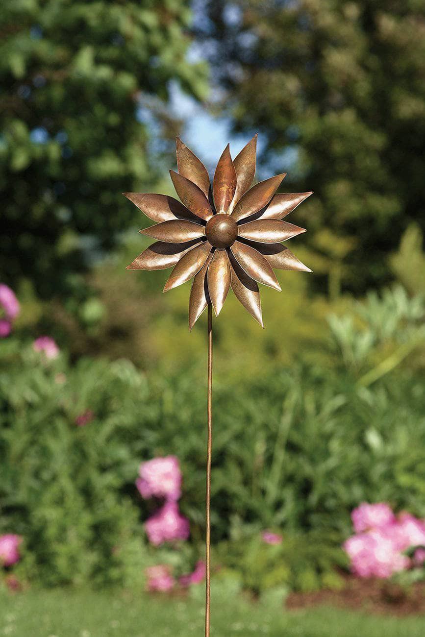 Dahlia Flower Wind Spinner 12"-EchoDecor