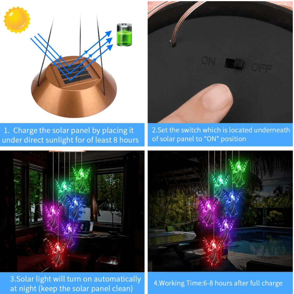 👼2022 NEW Solar Guardian Angel Wind Chime Lights-EchoDecor