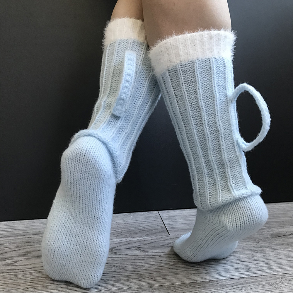 🍺Hand Knit 3D Beer Mug Socks-🤣Funny Gift🎁-EchoDecor