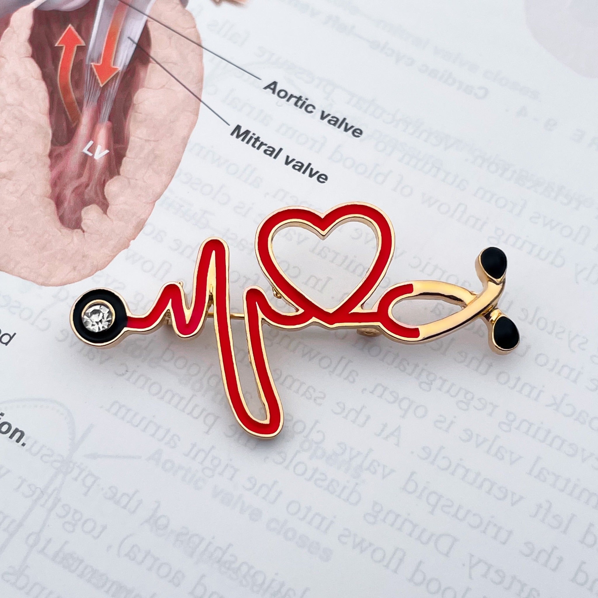 ✨Stethoscope Heartbeat Pin❤️-EchoDecor