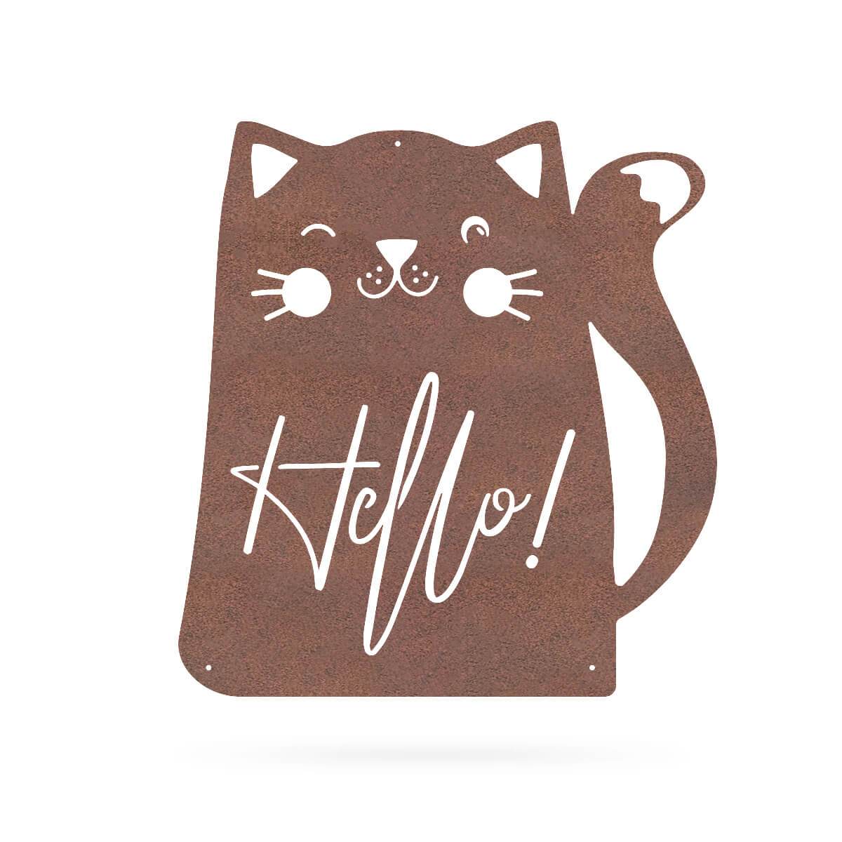 Hello Cat Wall Art-EchoDecor