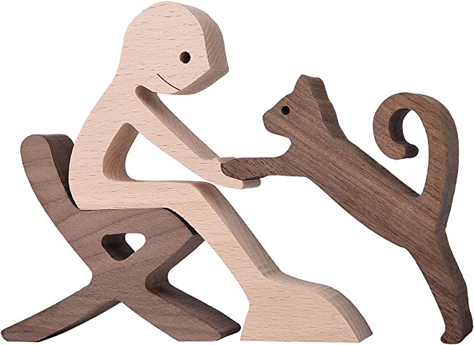 💝The Love Between You And Your Fur-Friend - Gift For Pet Lovers - Wooden Pet Carvings-EchoDecor