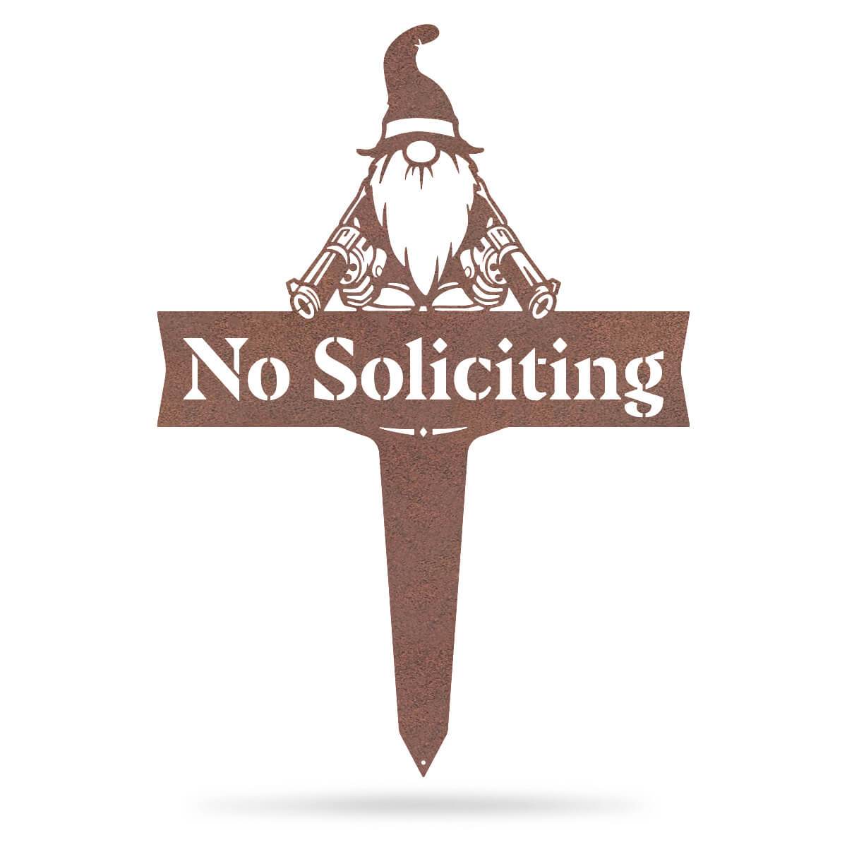 Garden Art - No Soliciting Gnome-EchoDecor