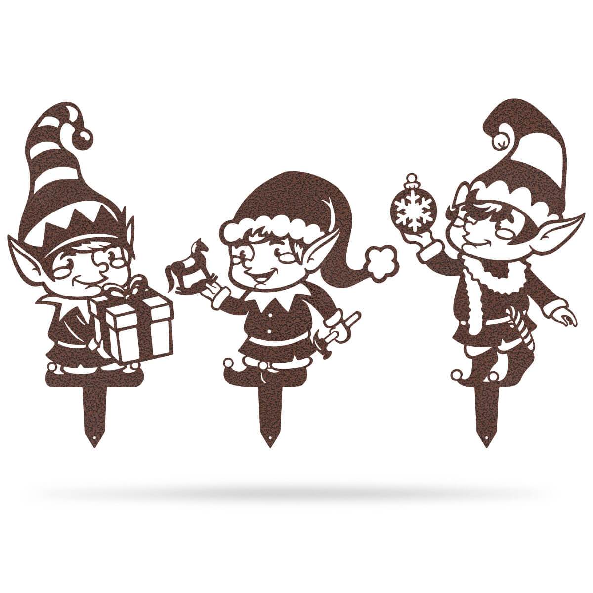Garden Art - Christmas Elves 3 Pack-EchoDecor