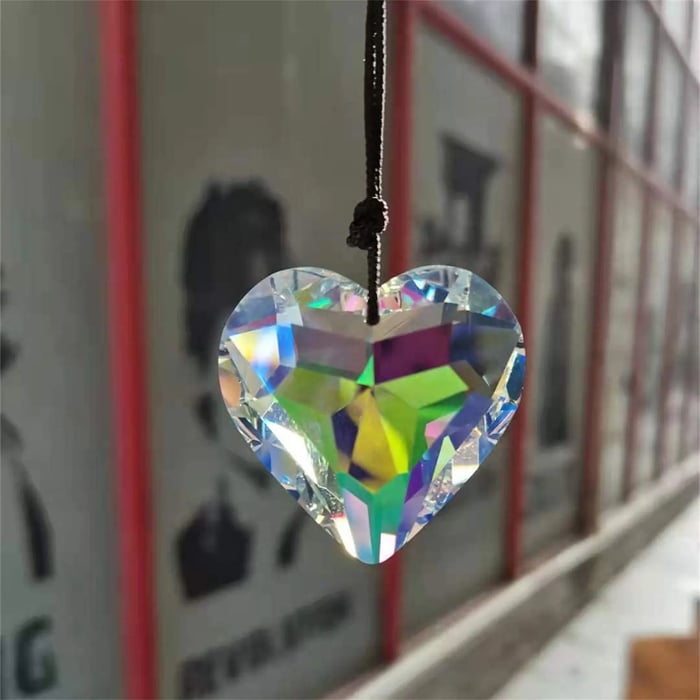 Hanging Heart Suncatcher Prism Crafts-EchoDecor