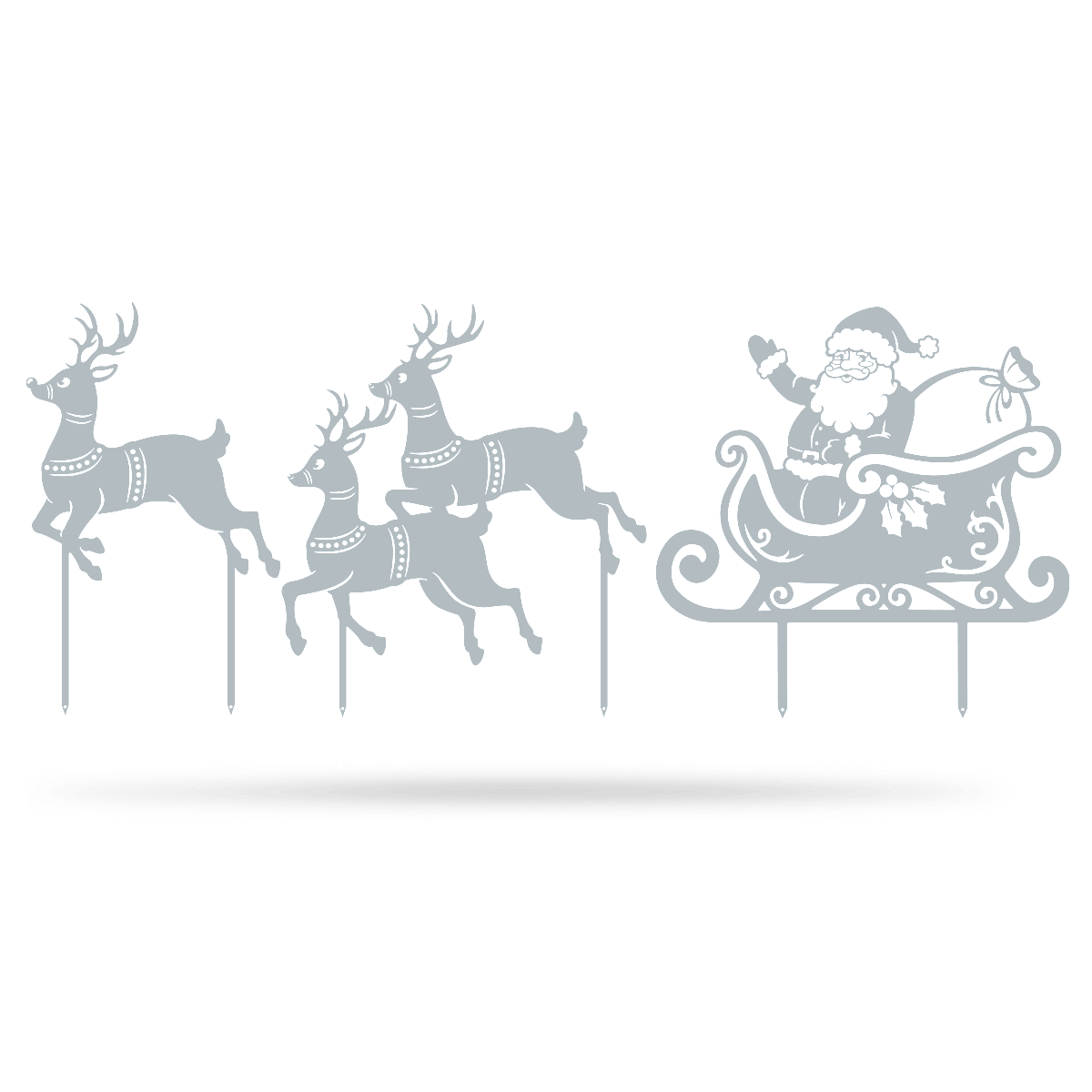 Garden Art - Santa Sleigh Set-EchoDecor