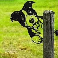 🐏 Outdoor Garden Farm Peeping Goat Metal Artwork Indoor Decoration-EchoDecor