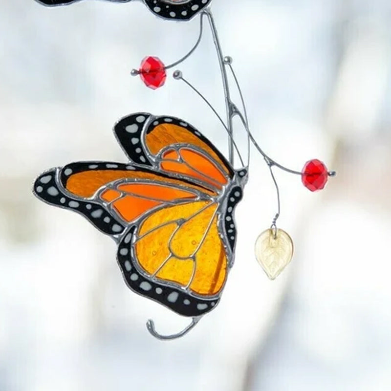 🦋🦋Stained Monarch Butterfly Window Decor-EchoDecor