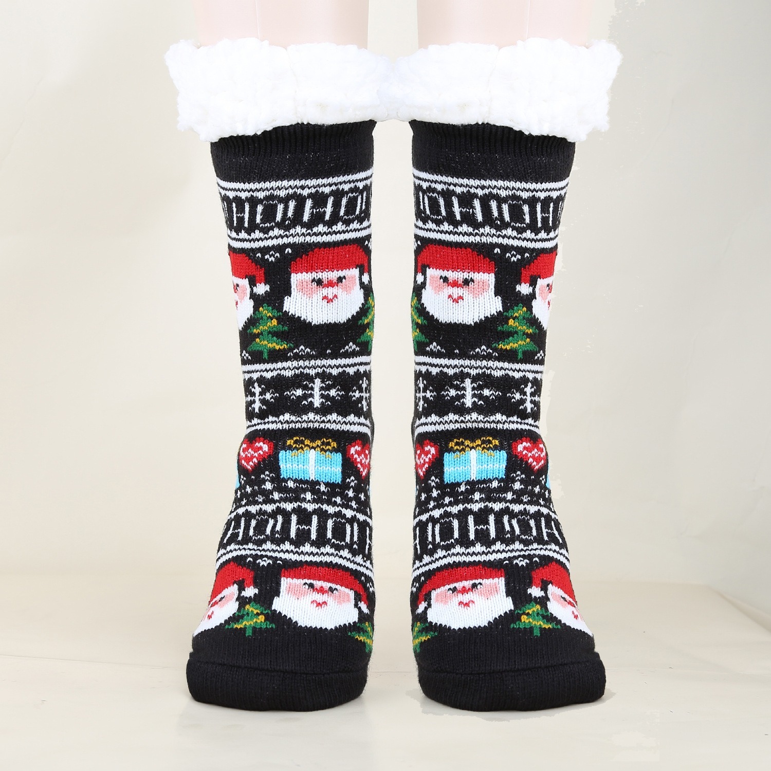 🎅Christmas heavy and fleece floor socks