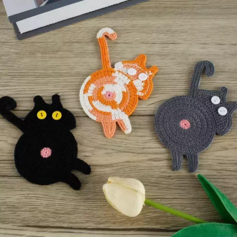 🔥Hot Sale--🐱Cute Cat Butt Coasters-EchoDecor
